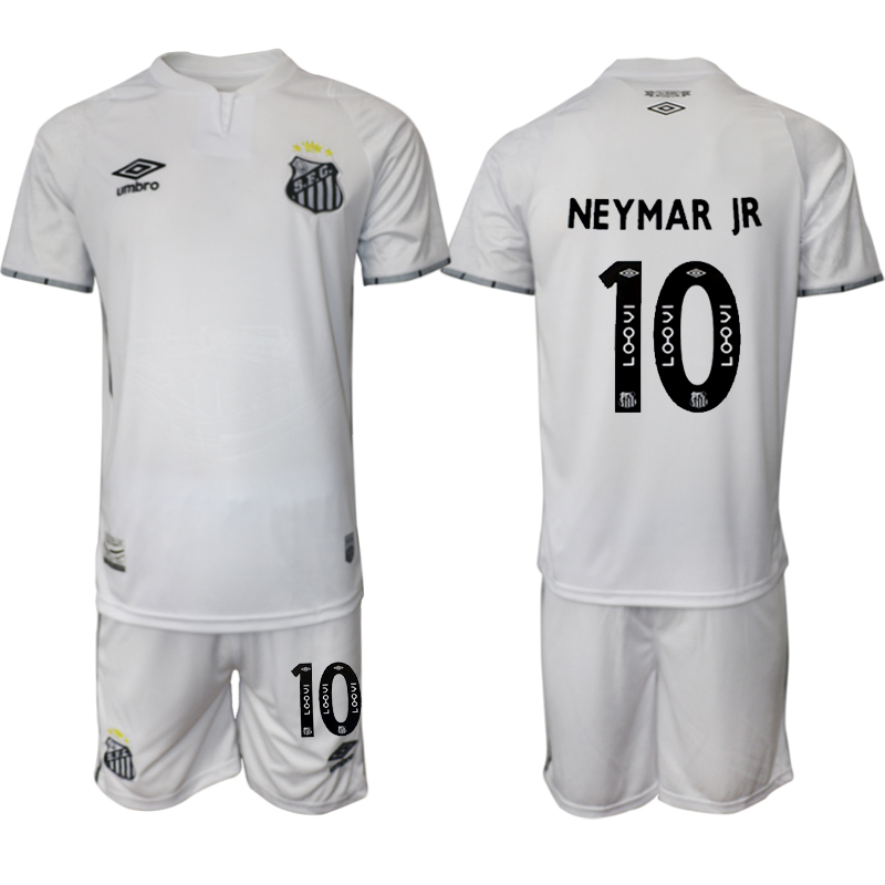 Men 2025-2026 Club Santos FC home White #10 Soccer Jersey